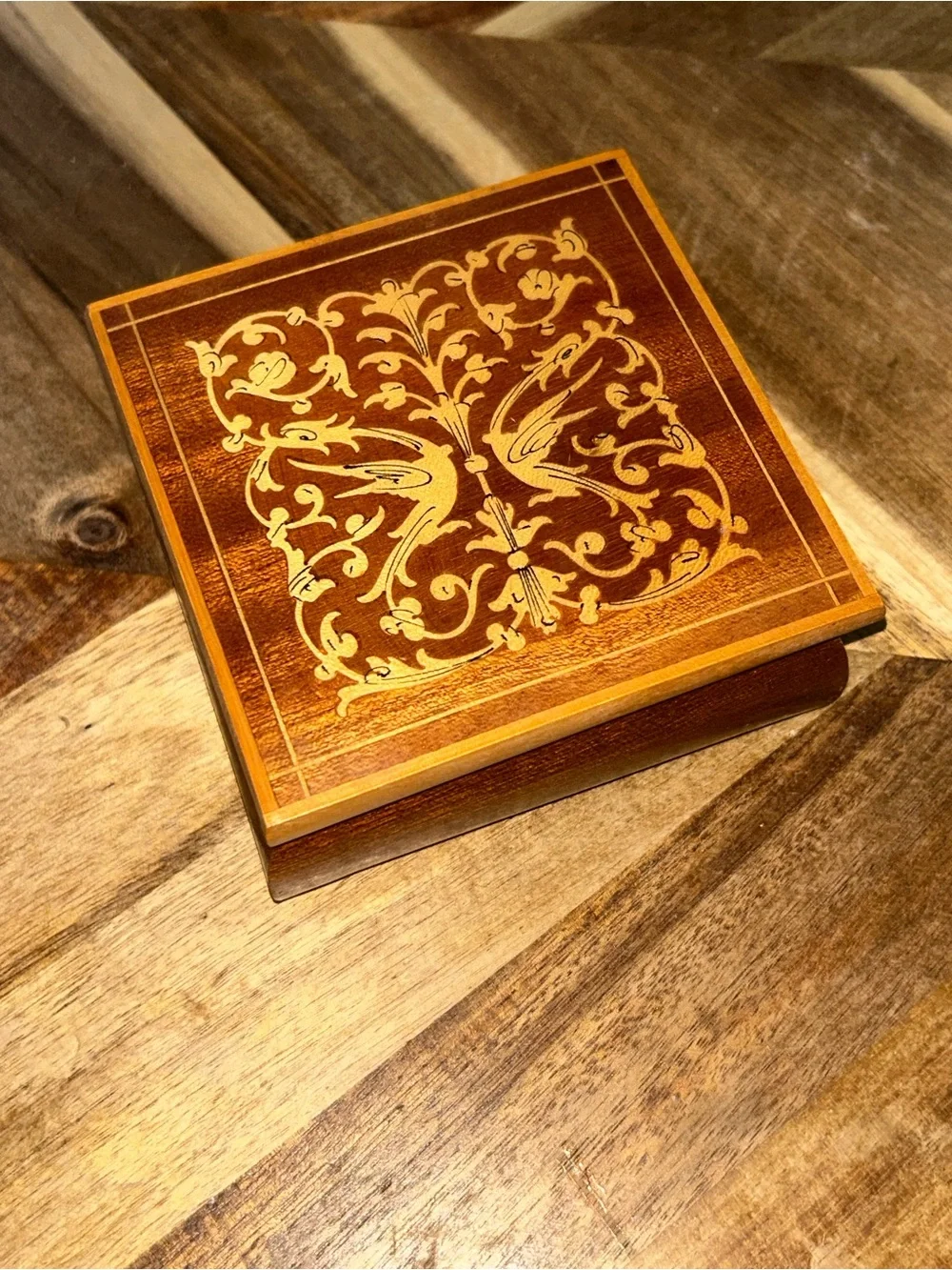 jewelry box vintage wooden